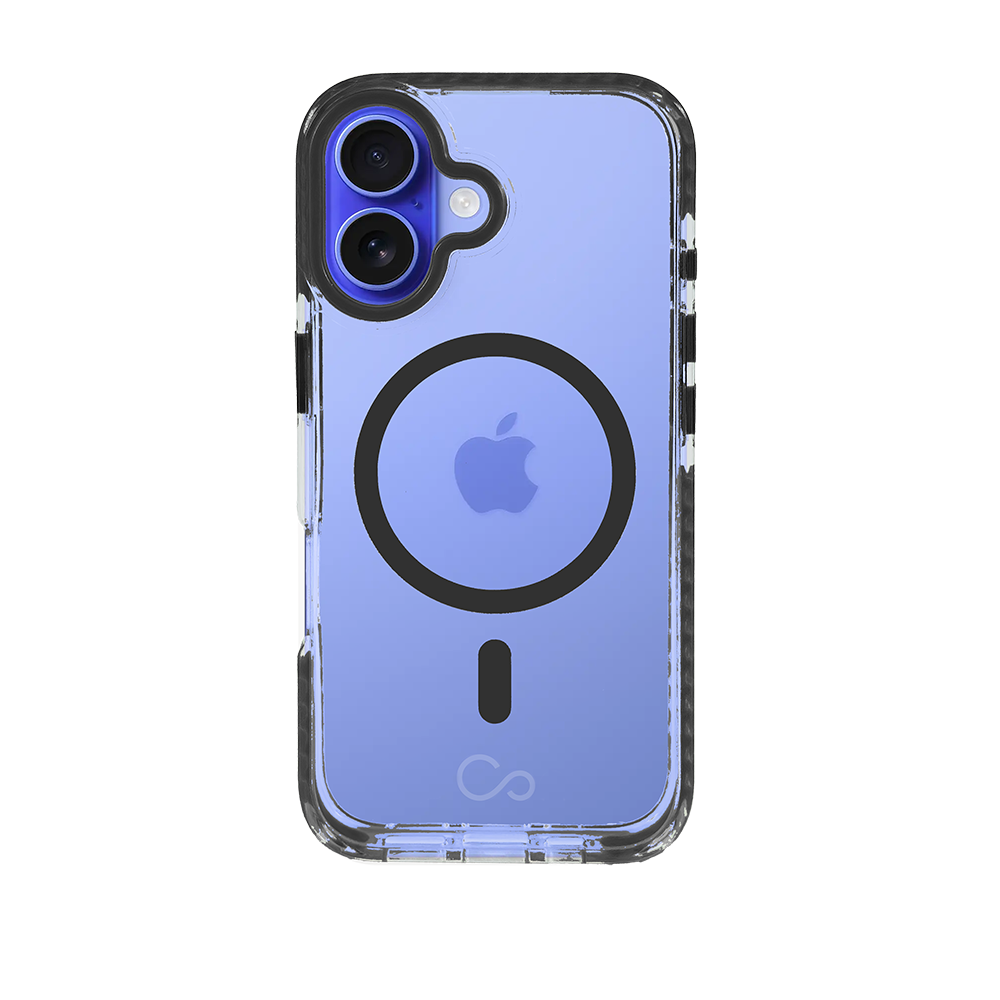 Estuche iCon clear/black con magsafe para iPhone 16