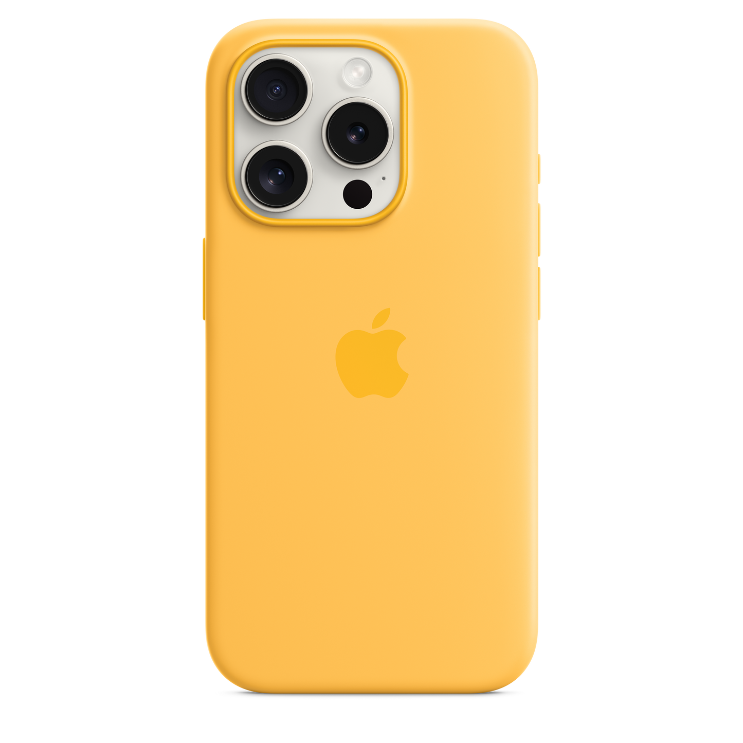 Carcasa de silicona con MagSafe para el iPhone 15 Pro - Amarillo solar