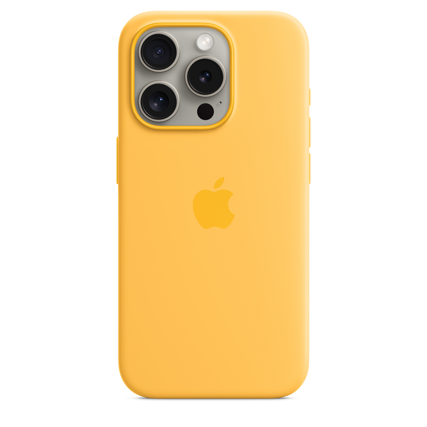 Carcasa de silicona con MagSafe para el iPhone 15 Pro - Amarillo solar