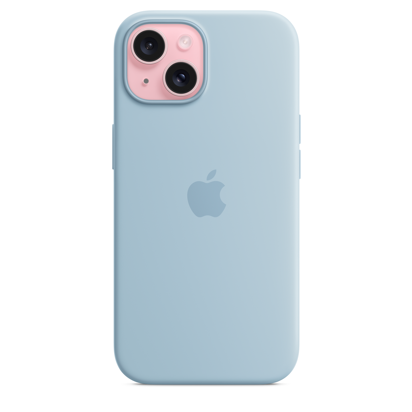 Carcasa de silicona con MagSafe para el iPhone 15 - Azul claro