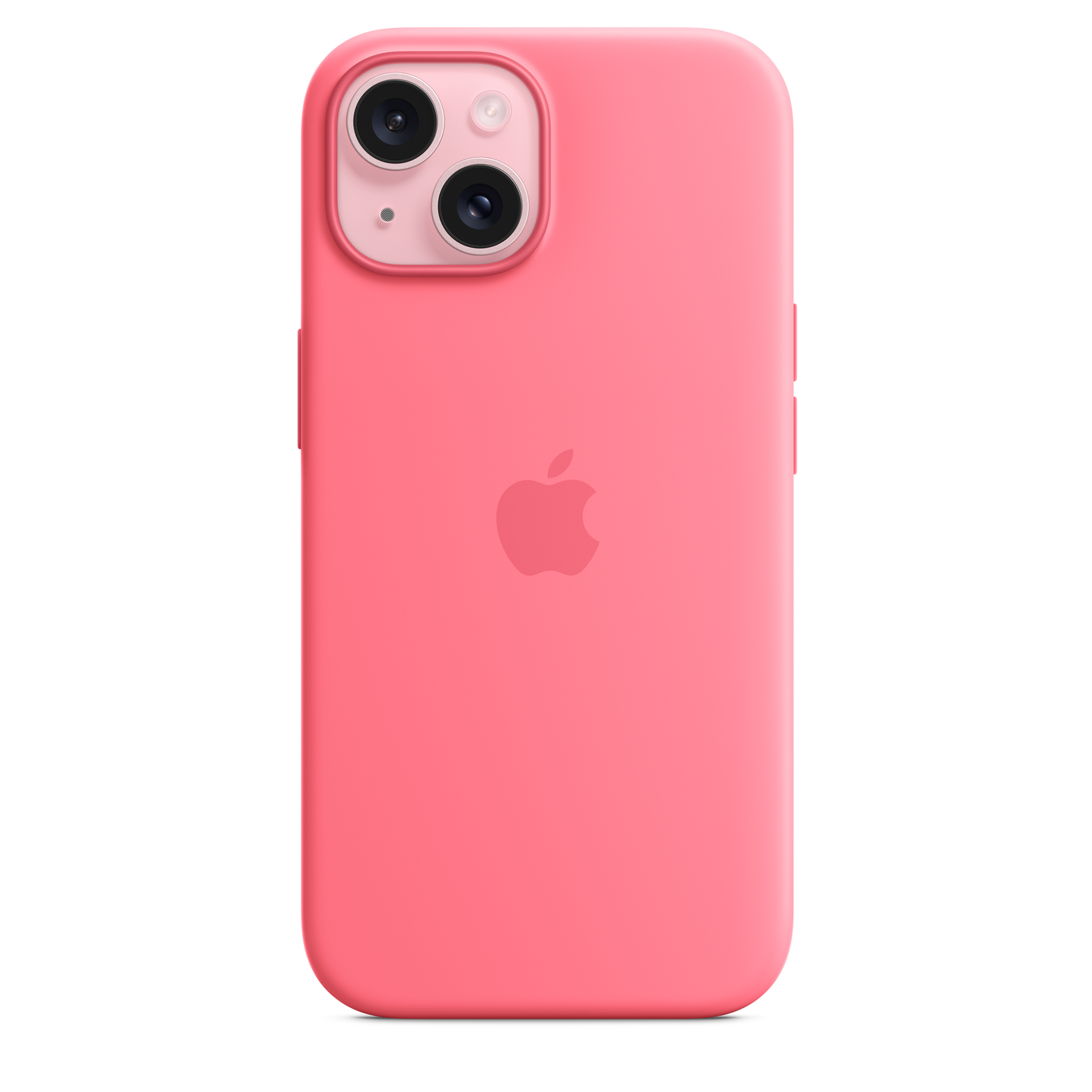 Carcasa de silicona con MagSafe para el iPhone 15 - Rosado