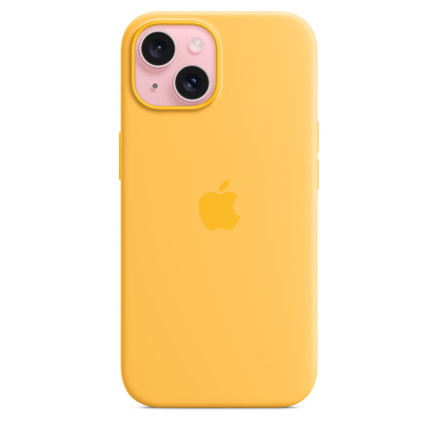 Carcasa de silicona con MagSafe para el iPhone 15 - Amarillo solar