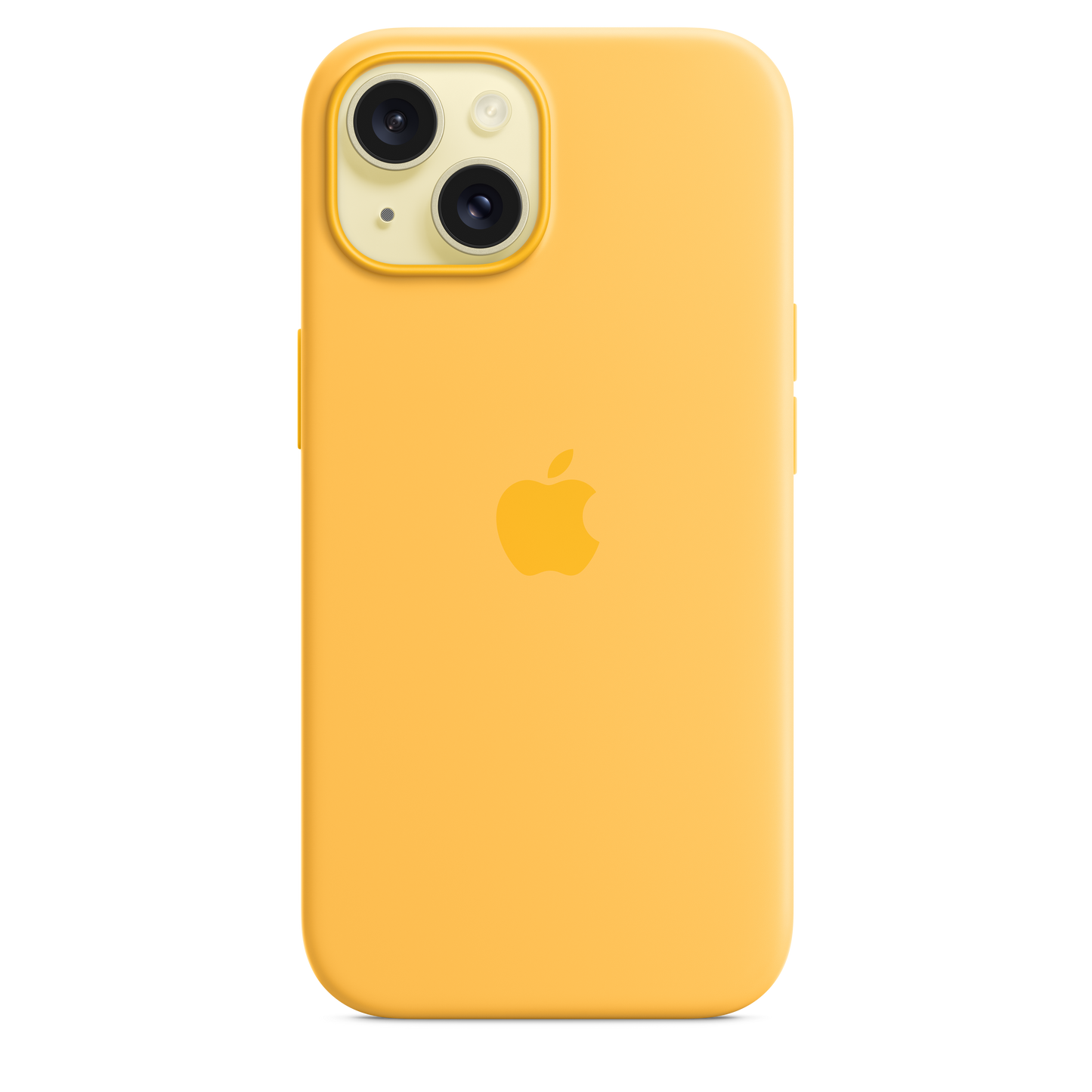 Carcasa de silicona con MagSafe para el iPhone 15 - Amarillo solar
