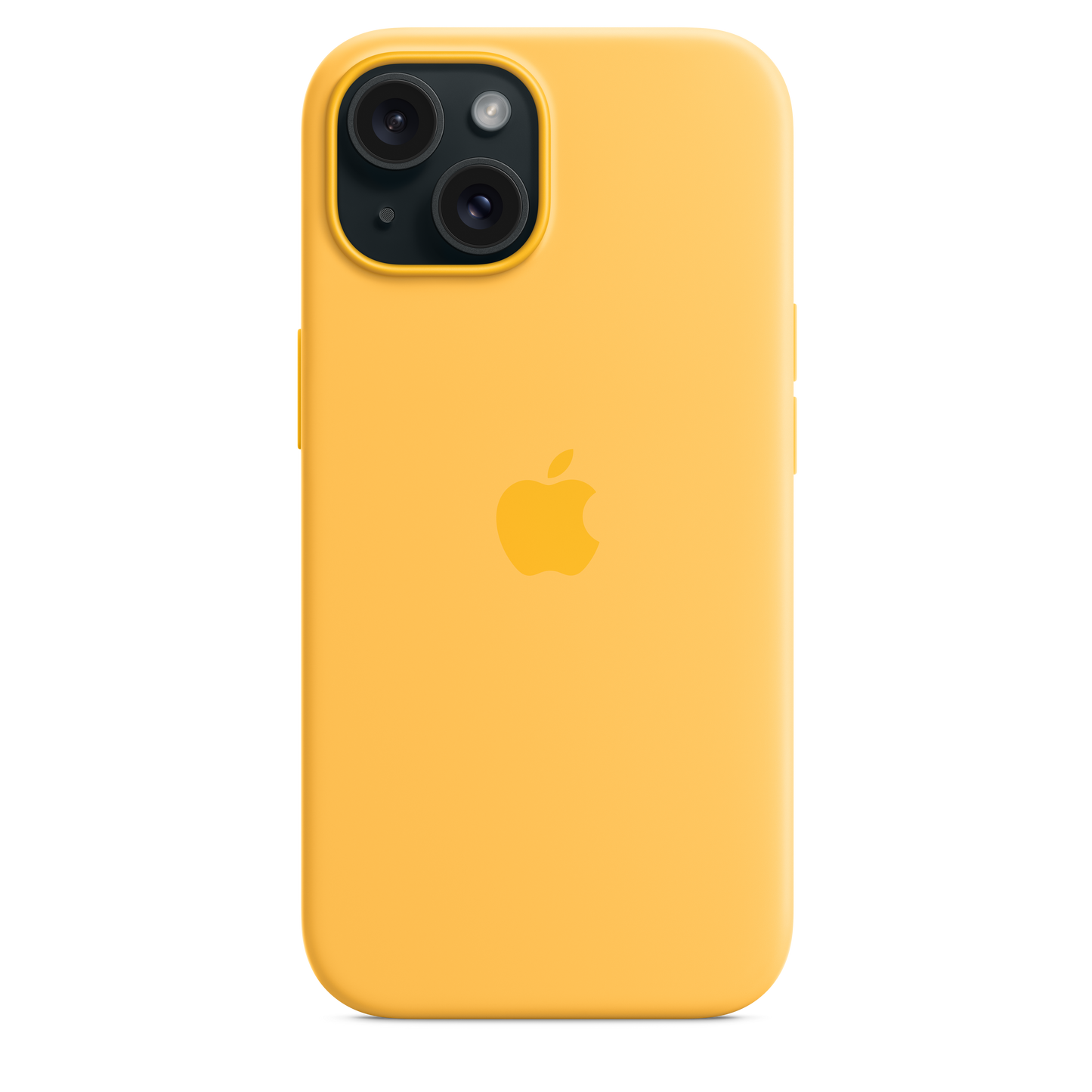 Carcasa de silicona con MagSafe para el iPhone 15 - Amarillo solar
