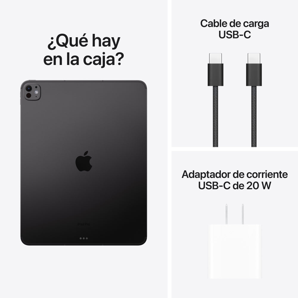 iPad Pro de 13 pulgadas Wi-Fi + Cellular 2 TB Vidrio nanotexturizado - Negro espacial (M4)
