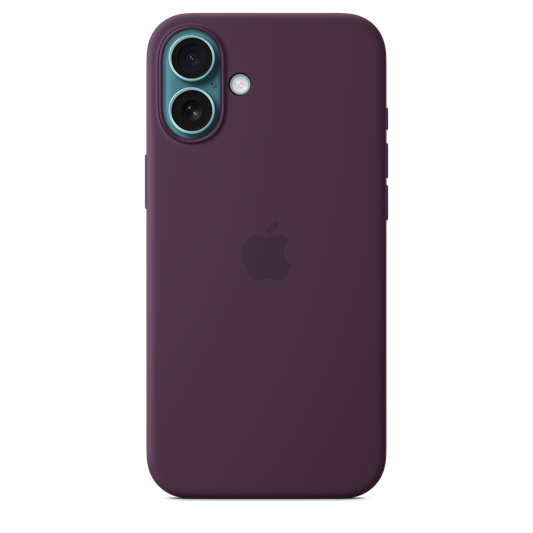Funda de silicón con MagSafe para el iPhone 16 Plus - Color ciruela