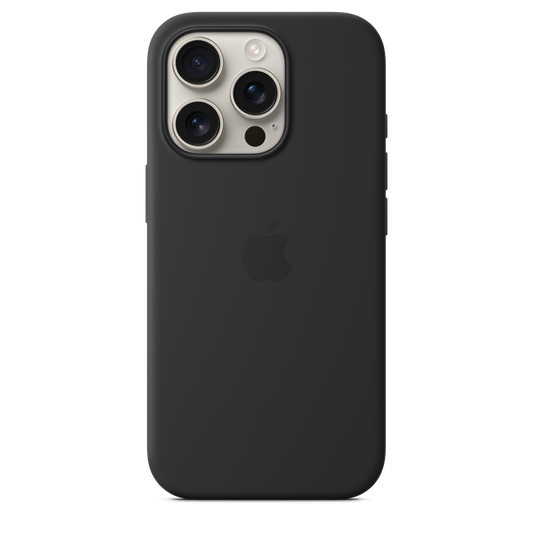 Funda de silicón con MagSafe para el iPhone 16 Pro - Negro