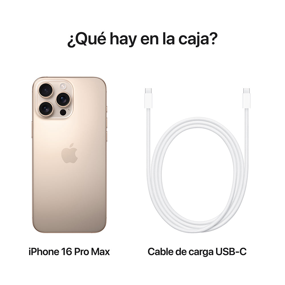 iPhone 16 Pro Max 512 GB Titanio del desierto