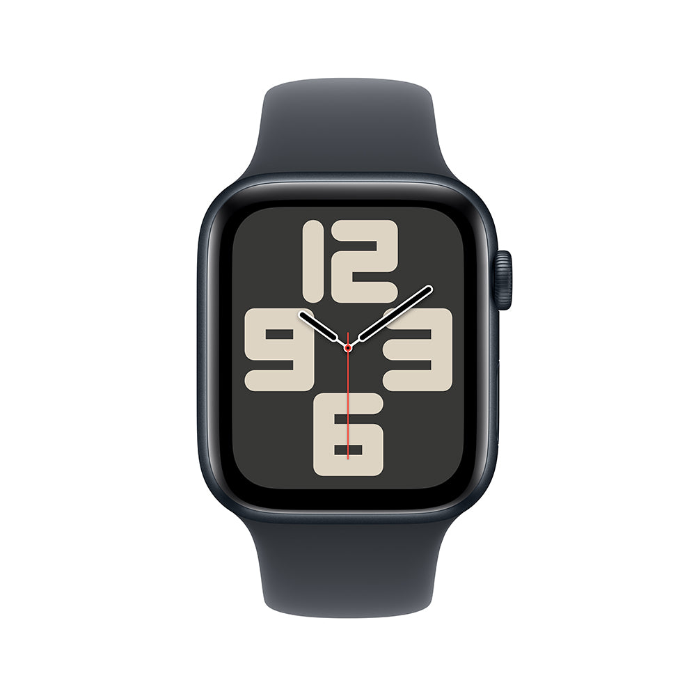 Apple Watch SE GPS • Caja de aluminio color medianoche de 44 mm • Correa deportiva color medianoche - M/L