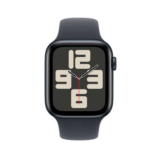 Apple Watch SE GPS • Caja de aluminio color medianoche de 44 mm • Correa deportiva color medianoche - M/L