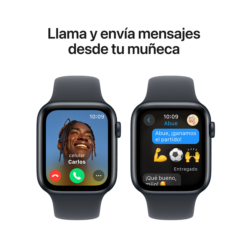 Apple Watch SE GPS • Caja de aluminio color medianoche de 44 mm • Correa deportiva color medianoche - S/M