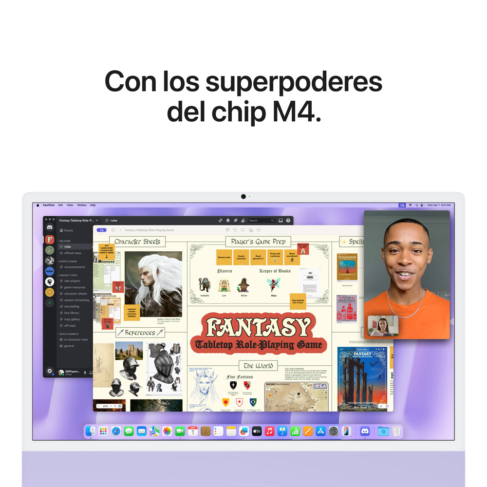 iMac con pantalla Retina 4,5K de 24 pulgadas: Chip M4 de Apple con CPU de 10 núcleos y GPU de 10 núcleos, 512 GB SSD - Morado