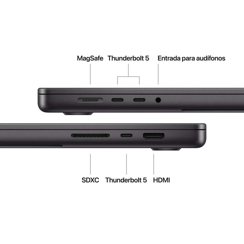 MacBook Pro de 16 pulgadas: Chip M4 Max de Apple con CPU de 14 núcleos y GPU de 32 núcleos, 1 TB SSD - Negro espacial