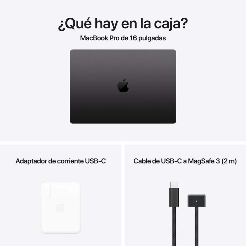 MacBook Pro de 16 pulgadas: Chip M4 Max de Apple con CPU de 14 núcleos y GPU de 32 núcleos, 1 TB SSD - Negro espacial