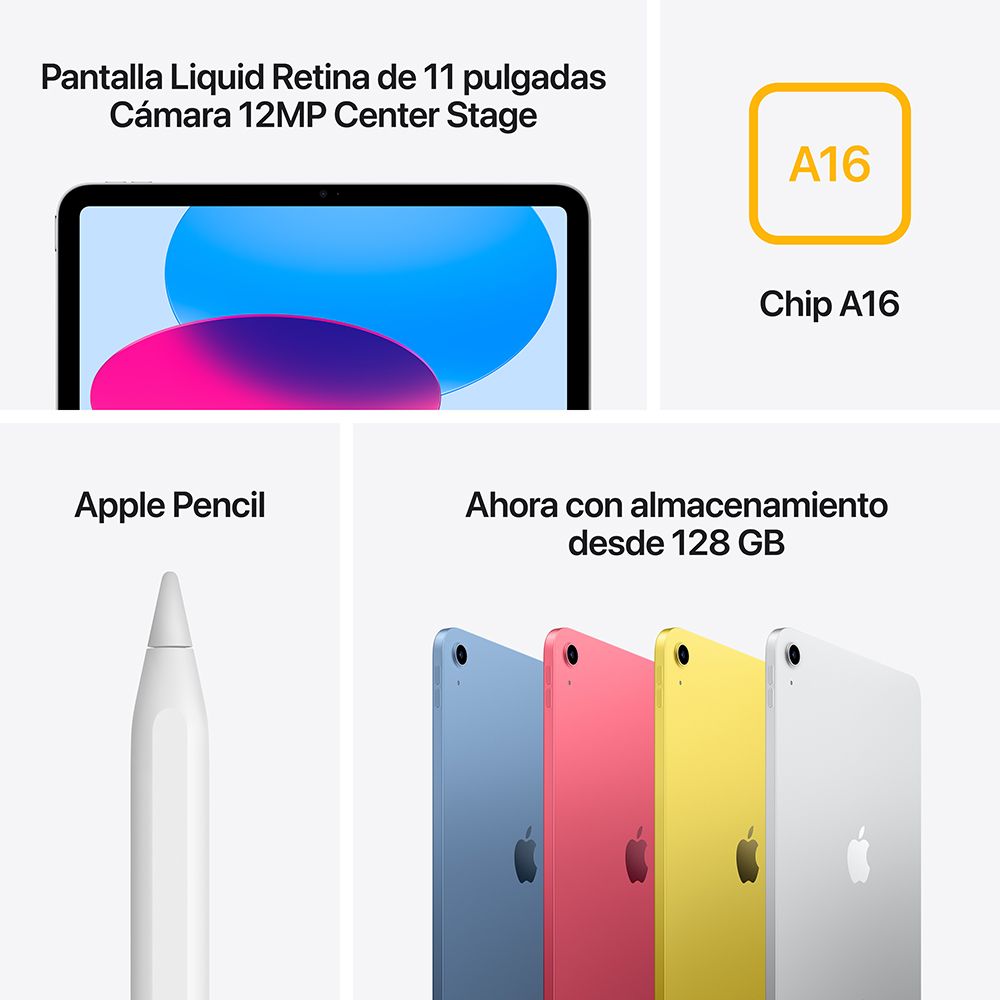 iPad Wi-Fi 128 GB - Amarillo (A16)