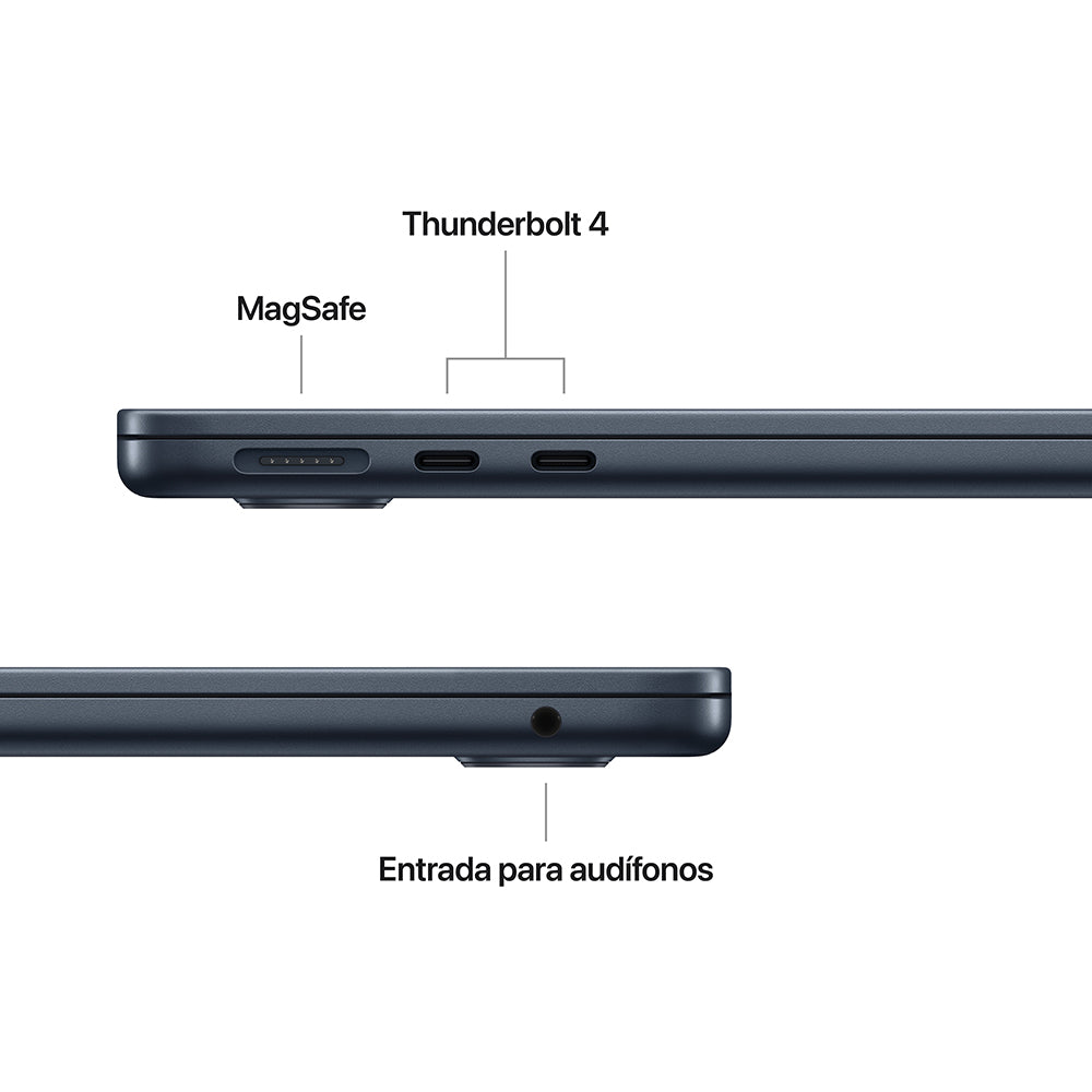 MacBook Air de 13 pulgadas: Chip M4 de Apple con CPU de 10 núcleos y GPU de 8 núcleos, 256 GB SSD - Azul medianoche