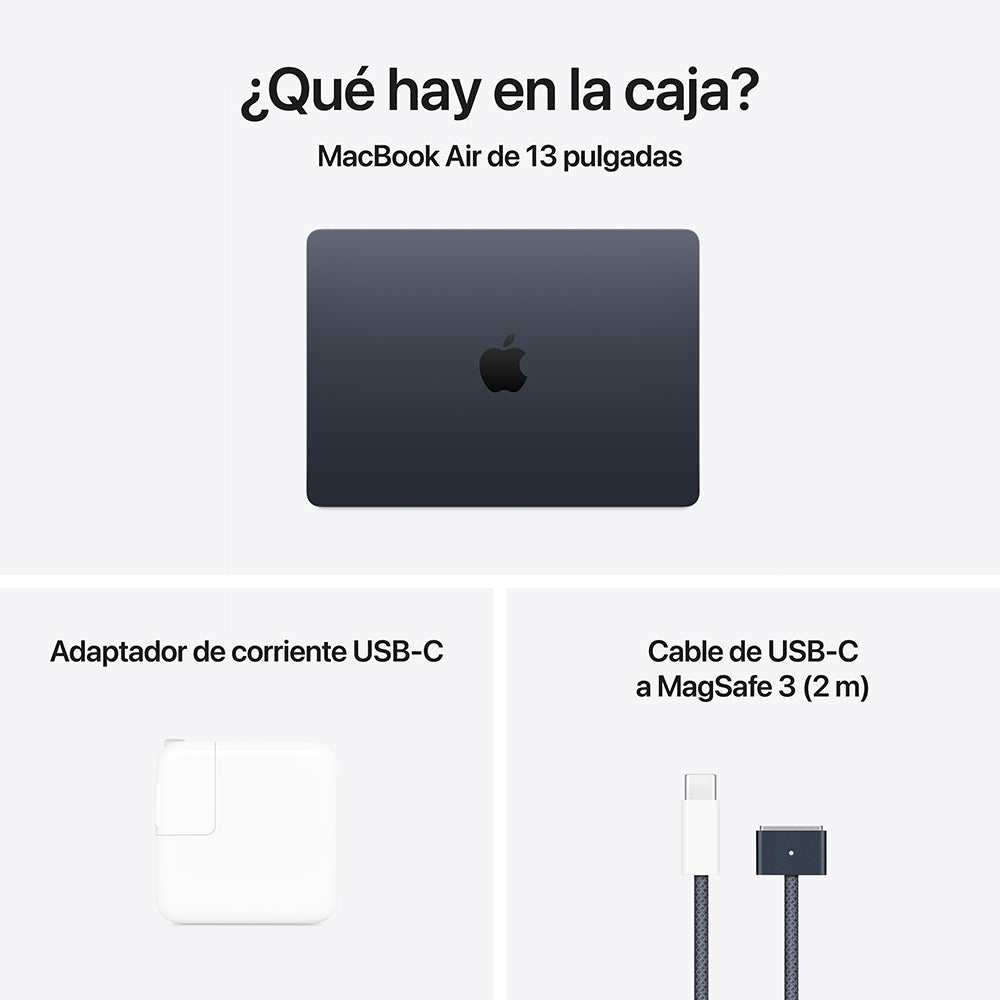 MacBook Air de 13 pulgadas: Chip M4 de Apple con CPU de 10 núcleos y GPU de 8 núcleos, 256 GB SSD - Azul medianoche