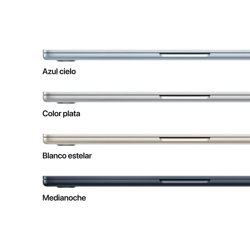 MacBook Air de 13 pulgadas: Chip M4 de Apple con CPU de 10 núcleos y GPU de 10 núcleos, 512 GB SSD - Plata