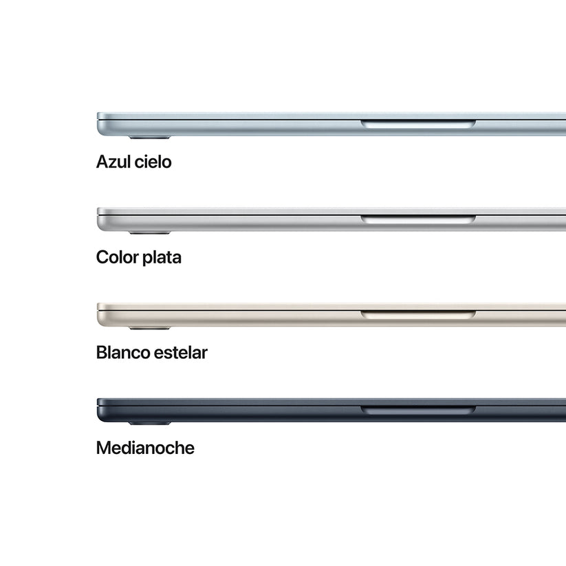 MacBook Air de 13 pulgadas: Chip M4 de Apple con CPU de 10 núcleos y GPU de 10 núcleos, 512 GB SSD - Plata