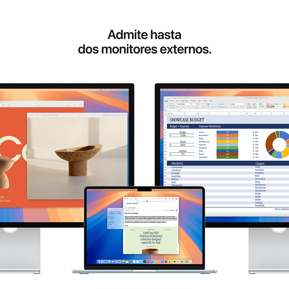 MacBook Air de 13 pulgadas: Chip M4 de Apple con CPU de 10 núcleos y GPU de 10 núcleos, 512 GB SSD - Plata
