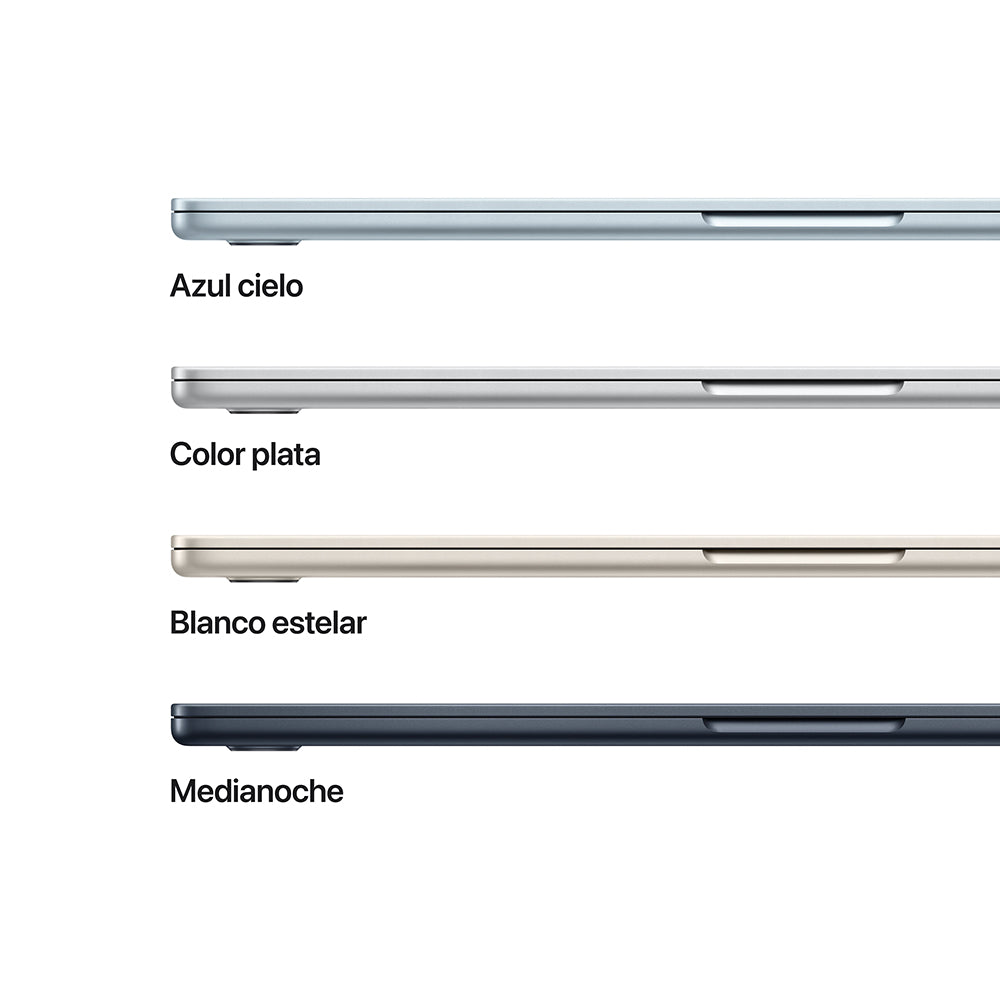 MacBook Air de 15 pulgadas: Chip M4 de Apple con CPU de 10 núcleos y GPU de 10 núcleos, 512 GB SSD - Azul cielo