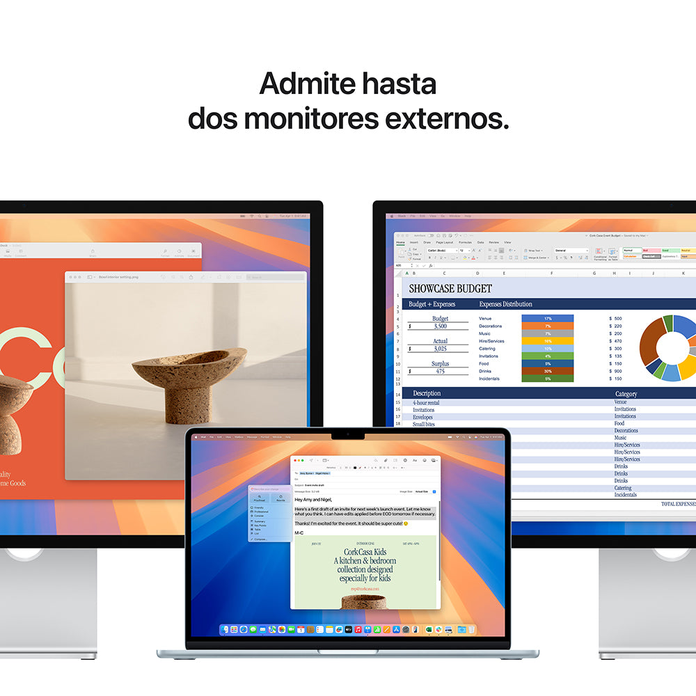 MacBook Air de 15 pulgadas: Chip M4 de Apple con CPU de 10 núcleos y GPU de 10 núcleos, 512 GB SSD - Blanco estrella