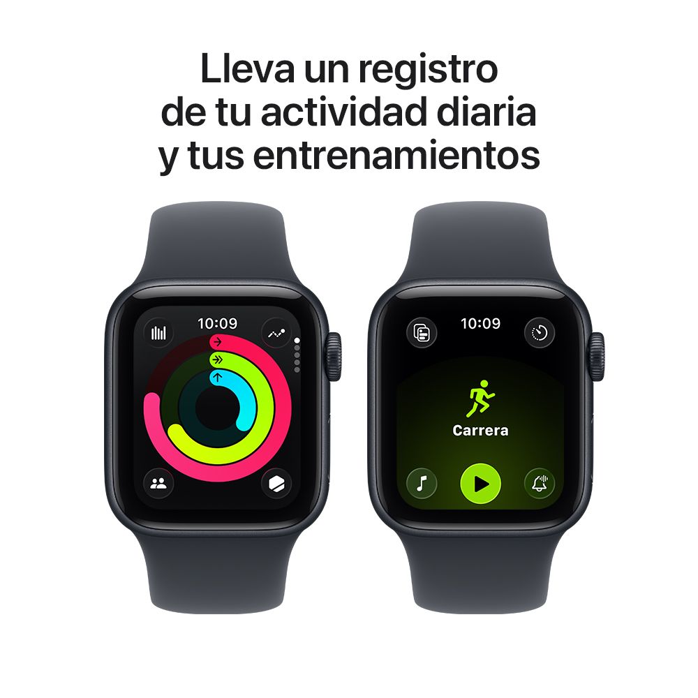 Apple Watch SE 3 GPS • Caja de aluminio color medianoche de 40 mm • Correa deportiva color medianoche - M/L