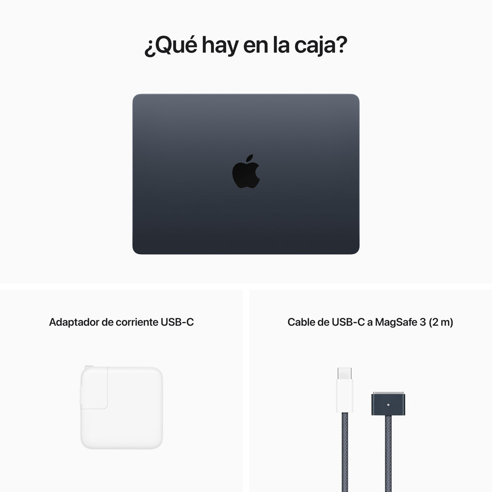 MacBook Air de 13 pulgadas: Chip M2 de Apple con CPU de ocho núcleos y GPU de diez núcleos, 512 GB SSD - Azul medianoche