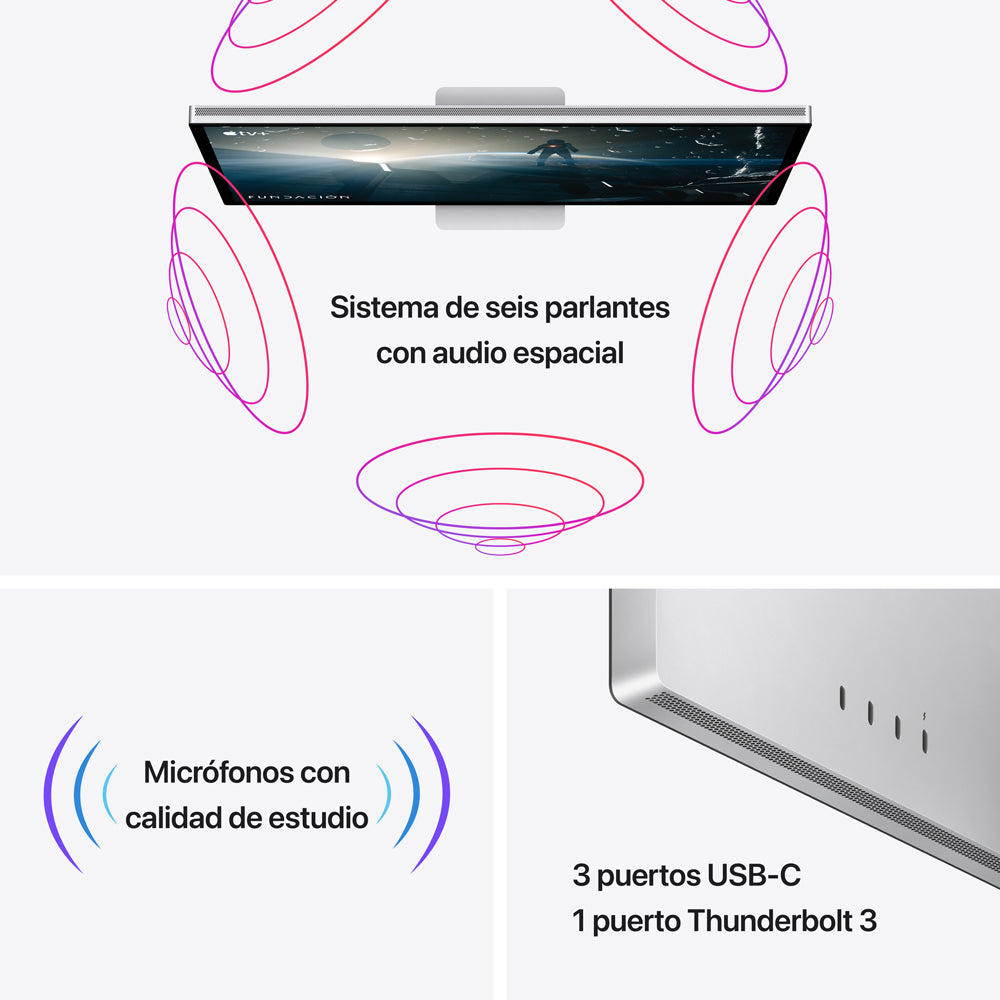 Studio Display - Vidrio estándar - Base con inclinación y altura ajustables