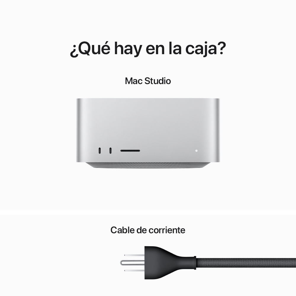 Mac Studio: Chip M2 Max de Apple con CPU de 12 núcleos, GPU de 30 núcleos y Neural Engine de 16 núcleos, 512 GB SSD