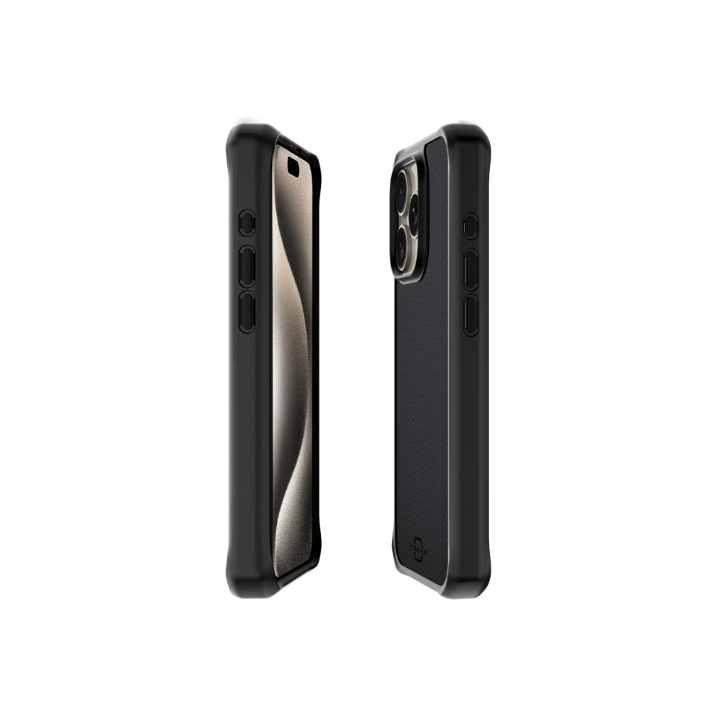 Estuche Itskins Ballistic Nylon con magsafe para iPhone 15 Pro -Negro