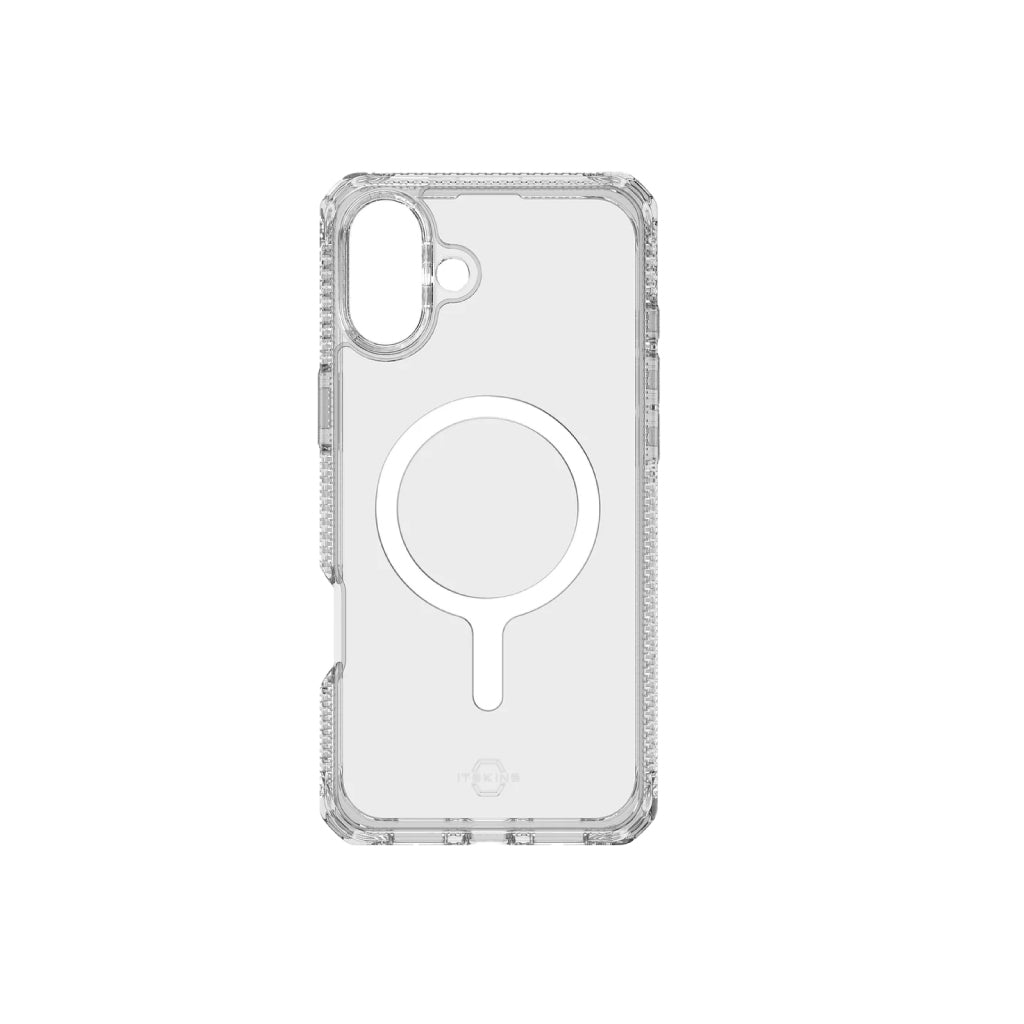 Estuche Itskins Hybrid Clear con magsafe para iPhone 16 - Transparente