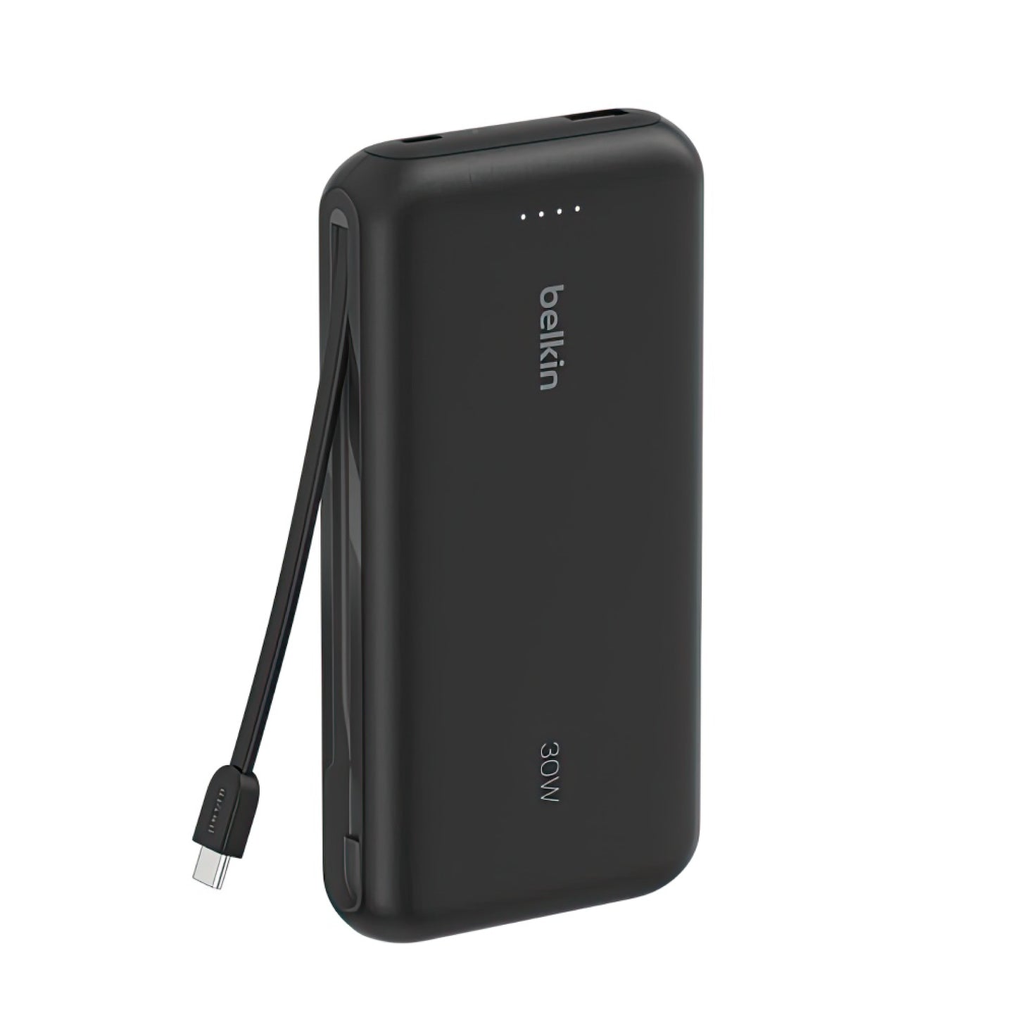 Batería Belkin portátil 20,000 mAh con cable integrado - Negro
