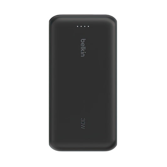 Batería Belkin portátil 20,000 mAh con cable integrado - Negro