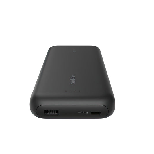 Batería Belkin portátil 20,000 mAh con cable integrado - Negro