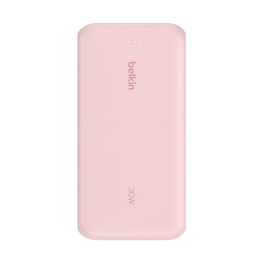 Batería Belkin portátil 10K con cable integrado - Rosado