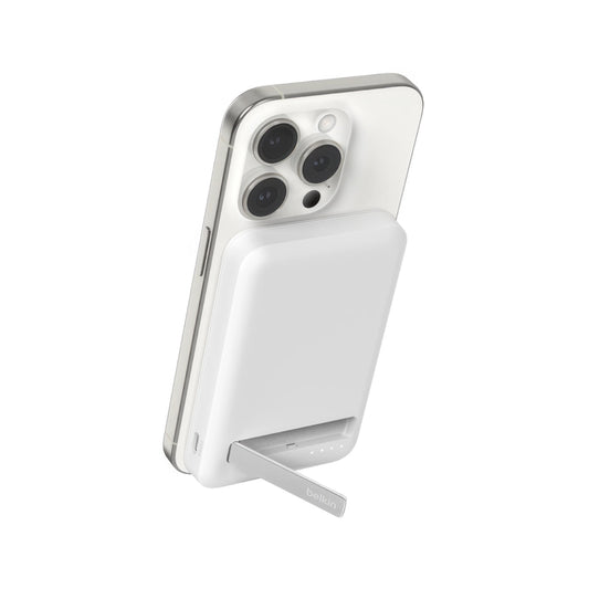 Batería Belkin 5,000mAh con Qi2 15W - Blanco