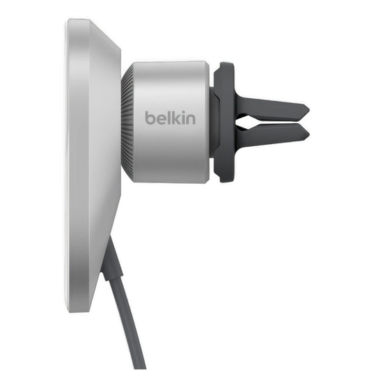 Cargador de Carro Belkin Wireless Vent Mount Pro 15W / Qi2 para iPhone - Blanco