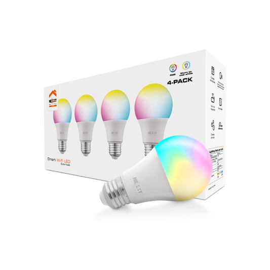 Bombillo LED inteligente Nexxt 110V Multicolor - 4 Pack