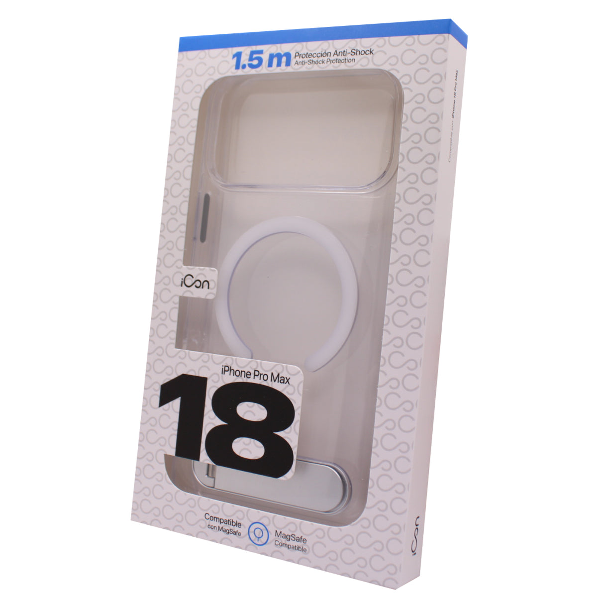 Estuche iCon con MagSafe y Stand giratorio para iPhone 18 Pro Max - Frost Transparente