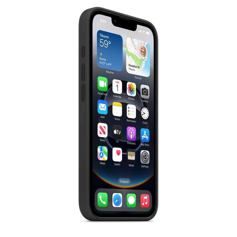 Funda de silicón para el iPhone 16e – Negro