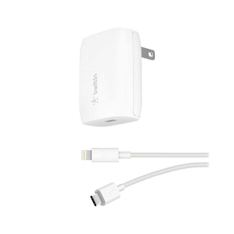 Adaptador de corriente Belkin 20W + Cable Lightning