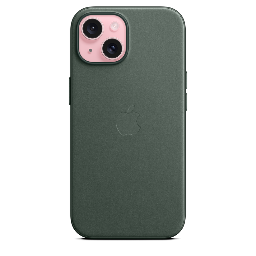 Funda de FineWoven con MagSafe para el iPhone 15 - Verde conífera