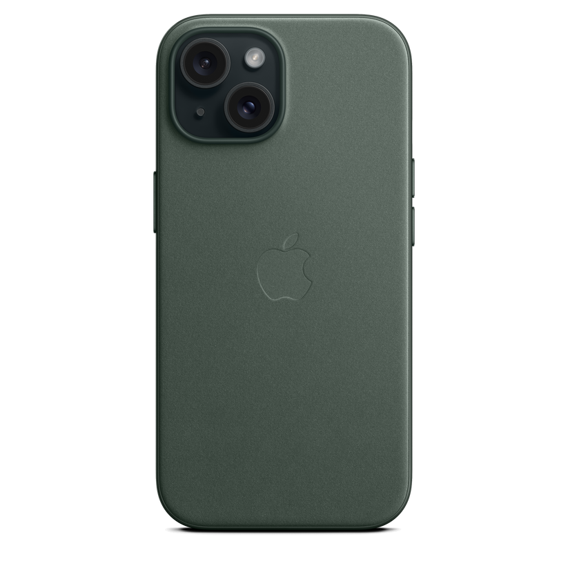 Funda de FineWoven con MagSafe para el iPhone 15 - Verde conífera
