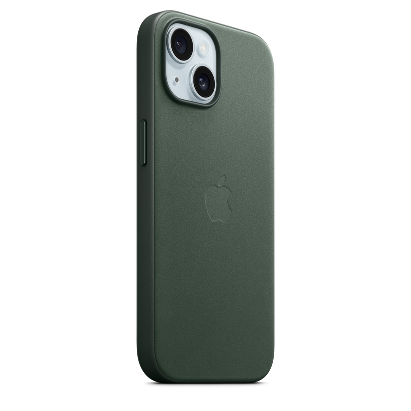 Funda de FineWoven con MagSafe para el iPhone 15 - Verde conífera