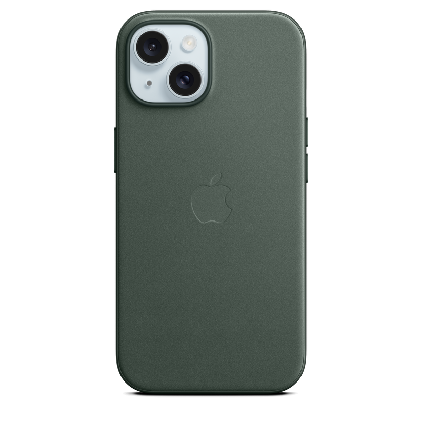 Funda de FineWoven con MagSafe para el iPhone 15 - Verde conífera