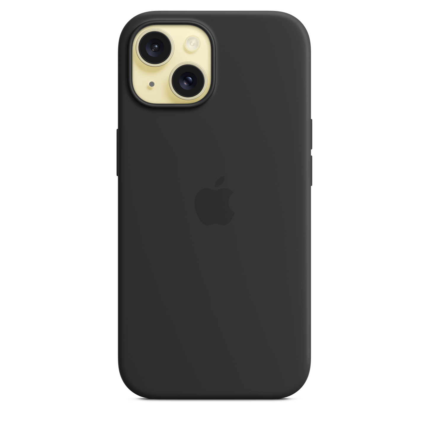 Funda de silicón con MagSafe para el iPhone 15 - Negro