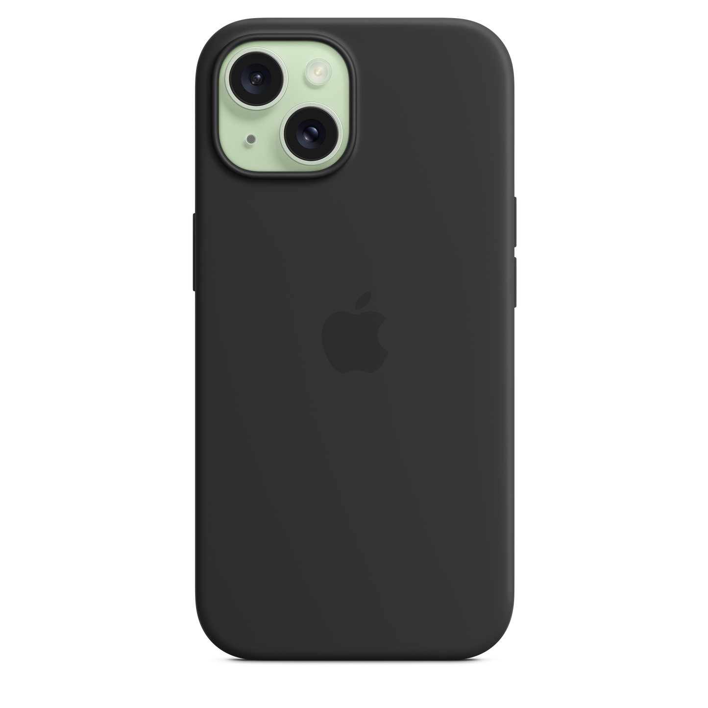 Funda de silicón con MagSafe para el iPhone 15 - Negro