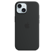 Funda de silicón con MagSafe para el iPhone 15 - Negro