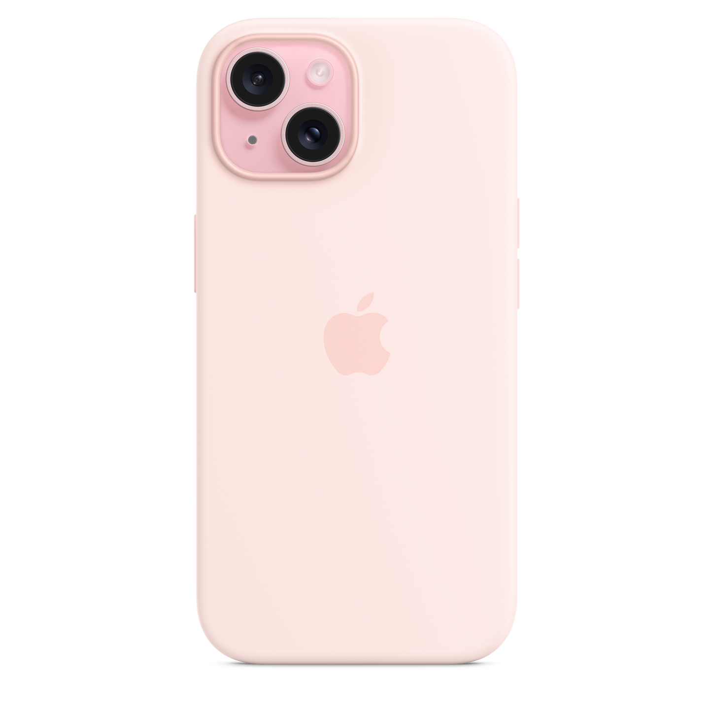Funda de silicón con MagSafe para el iPhone 15 - Rosa claro